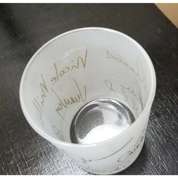 Frosted Glass Bar Ware Pamela Dennis Susan Lazar Vera Wang Nicole Miller Candle - Picture 5 of 9